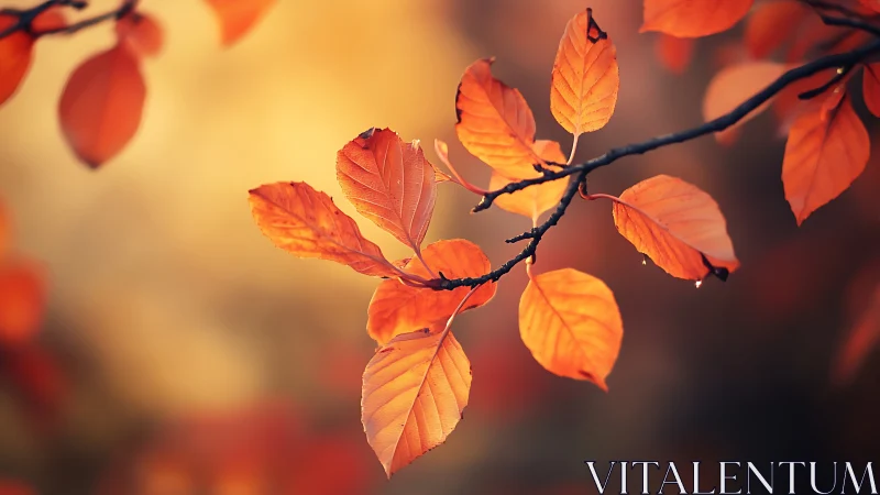 Autumn beech foliage in shallow depth-of-field composition.