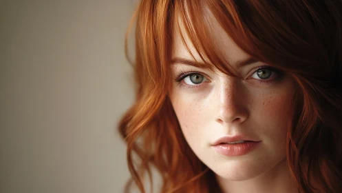 Photorealistic close-up portrait with soft studio bokeh lighting.