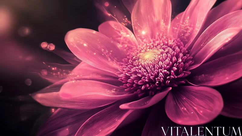 Luminescent Gerbera: Digital Botanical Study in Radiative Form.