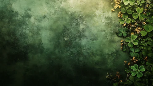 Whispering clover wall along a mossy emerald daydream.