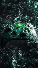 Water-Soaked Xbox Controller Glistens With Dramatic Gaming Flair