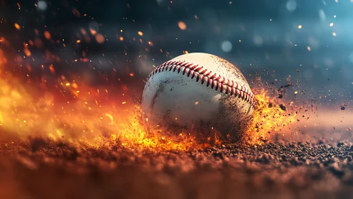 Blazing fastball comet skidding through molten infield dust.