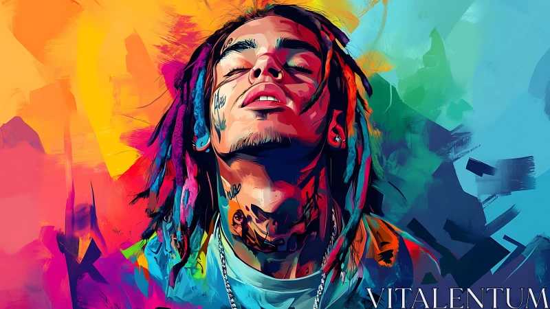 Colorful portrait celebrates music, freedom, and bold self-style