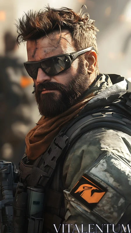 Battle-hardened soldier turns amid smoke-filled urban warfare