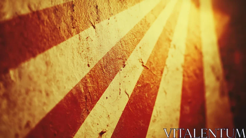 Sunburst Pattern on Textured Wall in Warm Vintage Style.