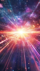 Relativistic stellar burst with radial chromatic lensing field.