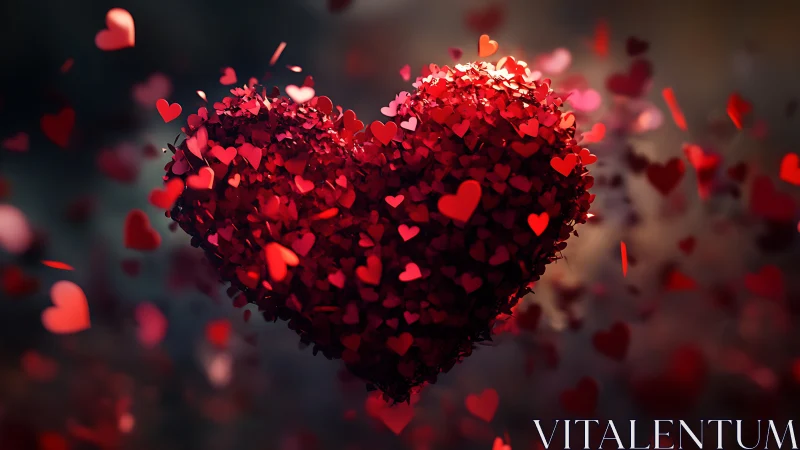 Glowing Heart Made of Love: A Celebration of Connection.