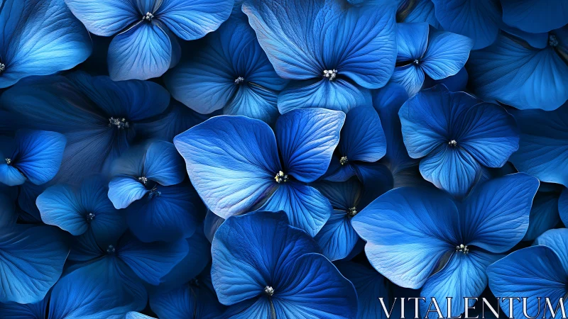 Layered Blue Butterfly Petals With Intricate Vein Patterns