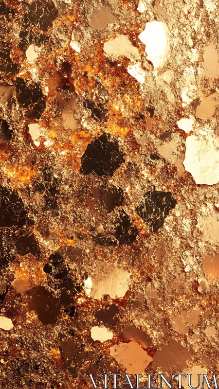 Molten amber crust shimmers like fractured cosmic gold.