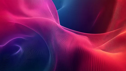 Parametric neon wavefields with flowing contour topology.