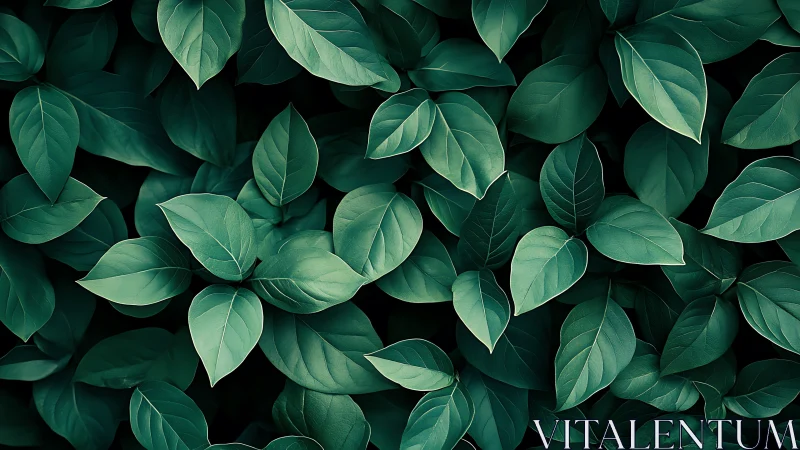 Lush overlapping green leaves create a calm botanical wall