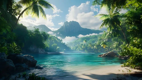 Tropical Cathedral: Where Emerald Cliffs Kiss Azure Waters.