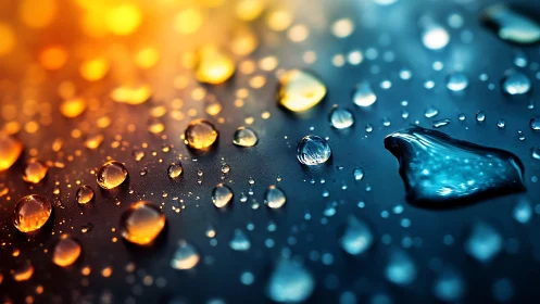 Macro droplets on gradient surface reveal dual-color light scattering