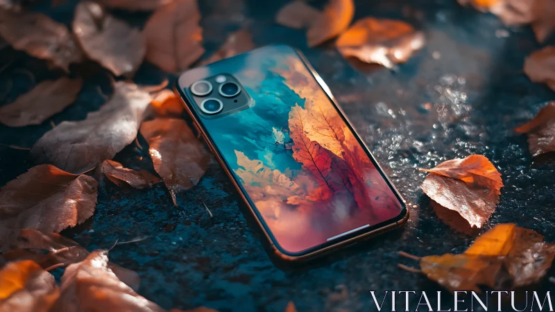 Smartphone Canvas Meets Autumn's Watercolor Kiss.