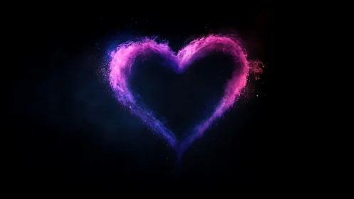 Luminous Heart Glowing with Electric Love.