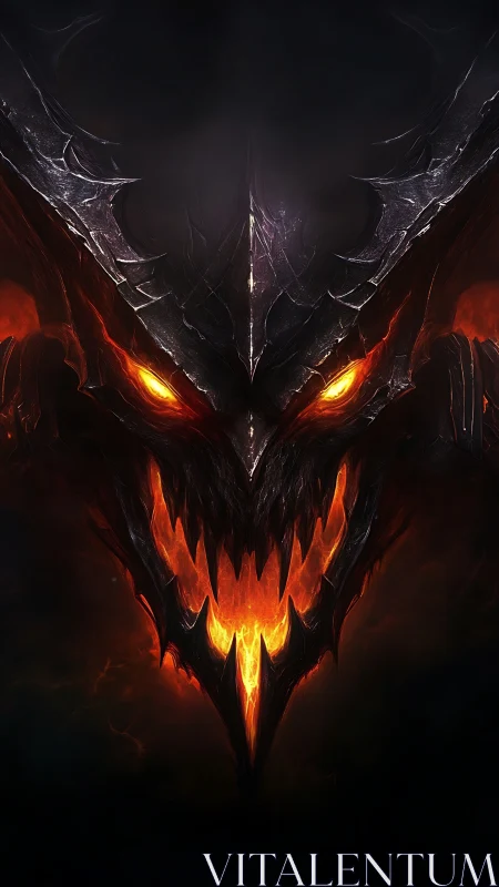 Molten demon helm smiles with a jagged, world-ending grin