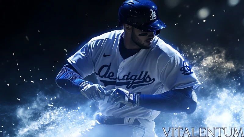 Electric baseball moment with a focused batter in motion.