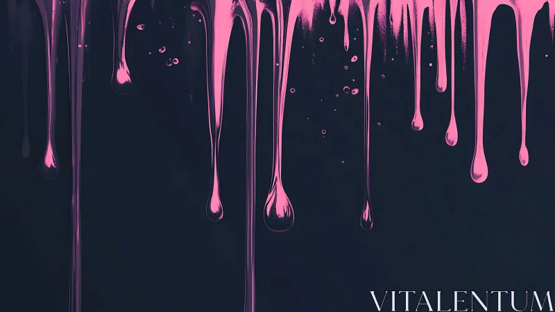 Neon syrup drips slowly rewrite the midnight sky above