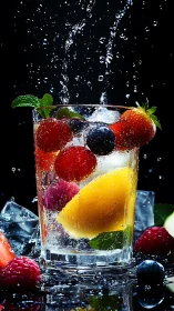 Sparkling berry citrus refreshment in a lively splash.