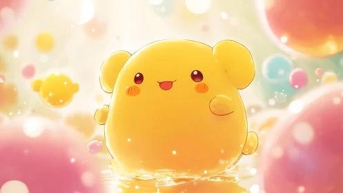 Luminescent Spherical Character with Radiative Bokeh Environment