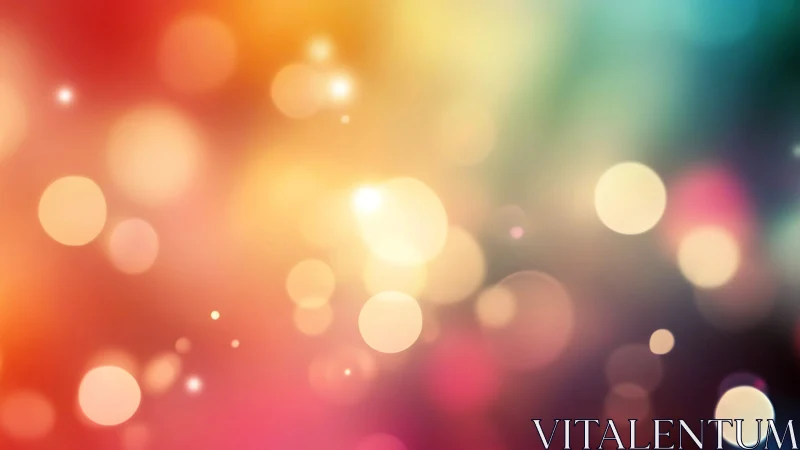 Defocused multicolor bokeh circles form soft gradient field