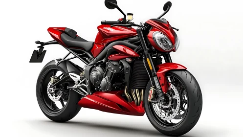 Sleek red sport motorcycle invites bold rides and bright speed