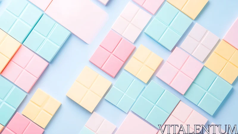 Pastel candy tiles arranged in a soothing geometric dance.