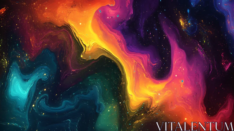 Multispectral nebula flow rendered as high-saturation fluid gradients