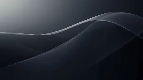 Curved translucent bands on dark abstract gradient field.