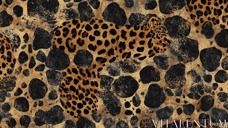 Leopard's Layered Tapestry: Wild Patterns Dance in Earth Tones.