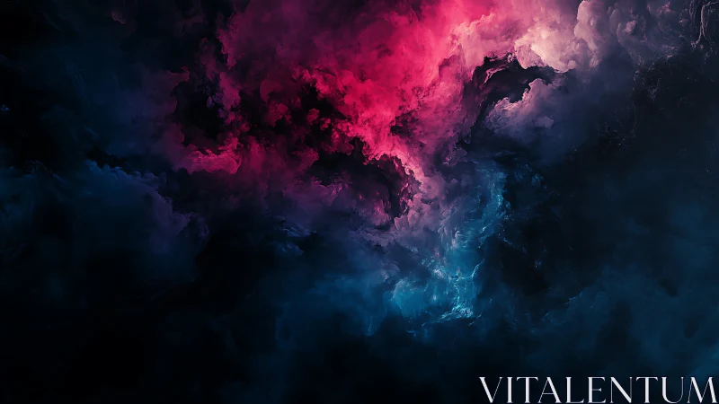 Nebula-like color cloud forms with pink and blue gradients