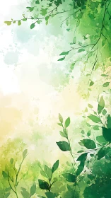 Gentle green branches drift softly through hazy spring light