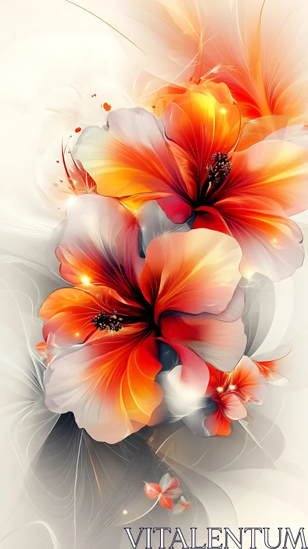 Luminescent Petals Blooming in Radiant Reverie.