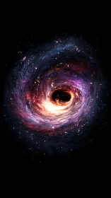 Starlit vortex swallowing midnight in cosmic fireworks.