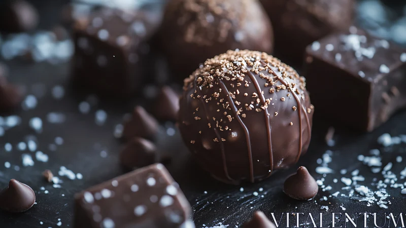 Luxe Chocolate Truffles with Golden Dust.