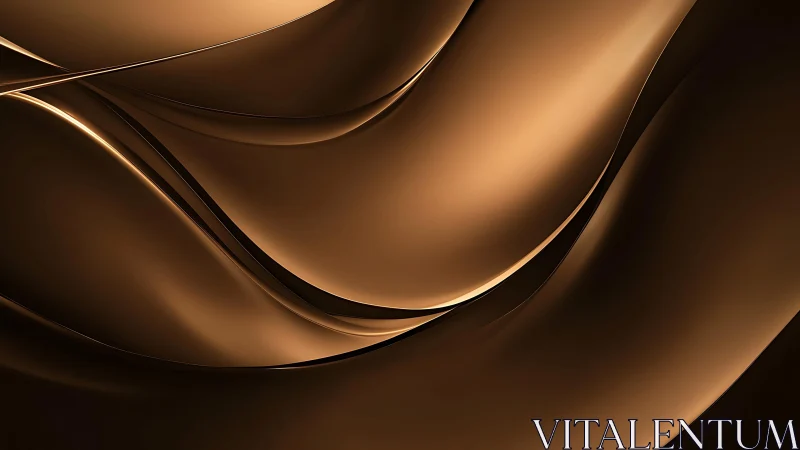 Smooth bronze abstract waves with elegant metallic sheen.