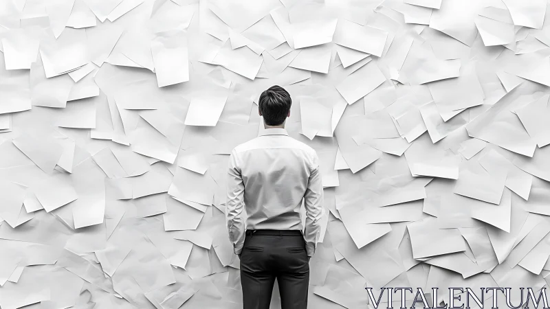 Drowning in Paperwork: A Corporate Cascade of Unfinished Tasks.