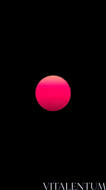 Minimalist neon gradient sphere on deep black field.