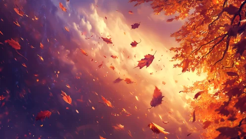 Autumn's Fiery Cascade Awakening.