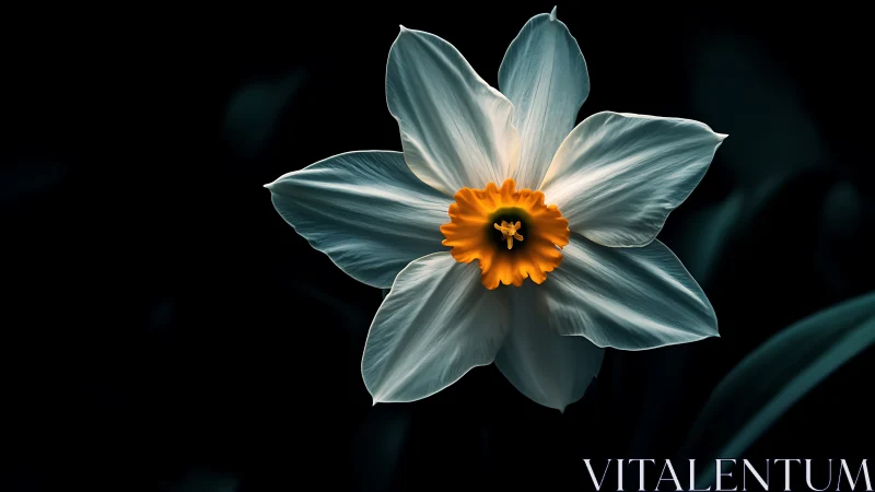 Daffodil's Secret Glow Illuminates the Midnight Canvas