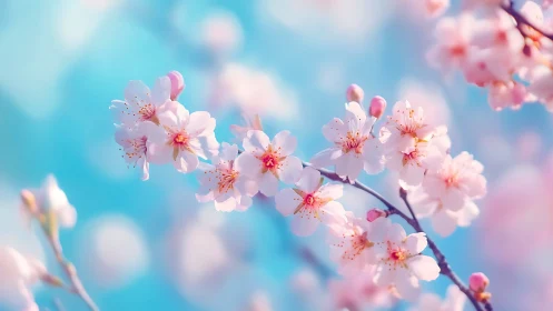 Cherry Blossoms Dancing in Spring Light.