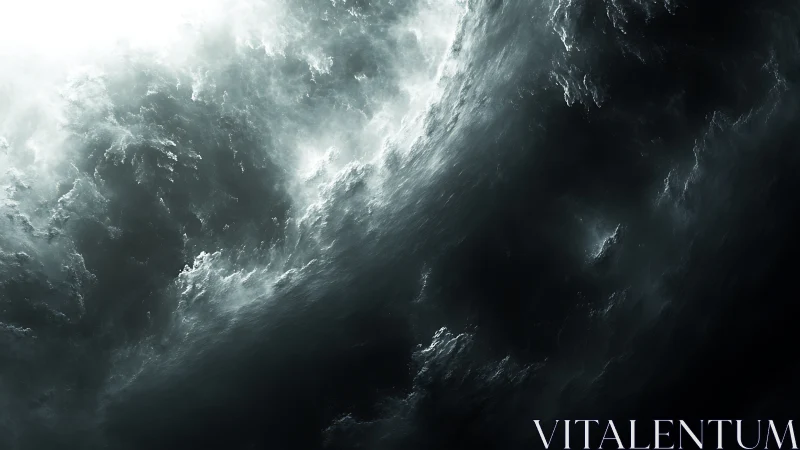 Dense storm cloud mass with high contrast lighting effects.