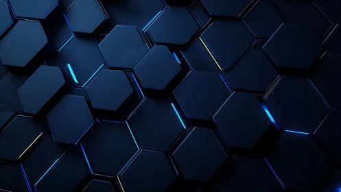 Hexagonal nightshift hums with electric whispers of light