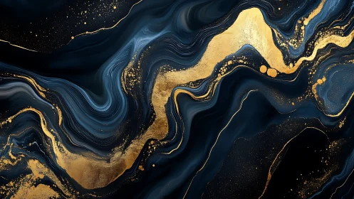 Midnight rivers of molten gold carve through cosmic ink.