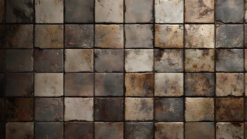 Rustic stone tile wall with natural weathered textures, earthy style.