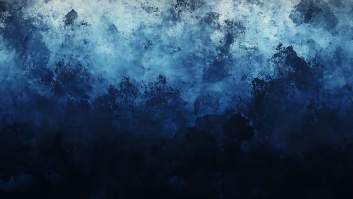 Textured indigo gradient abstraction with atmospheric depth study.