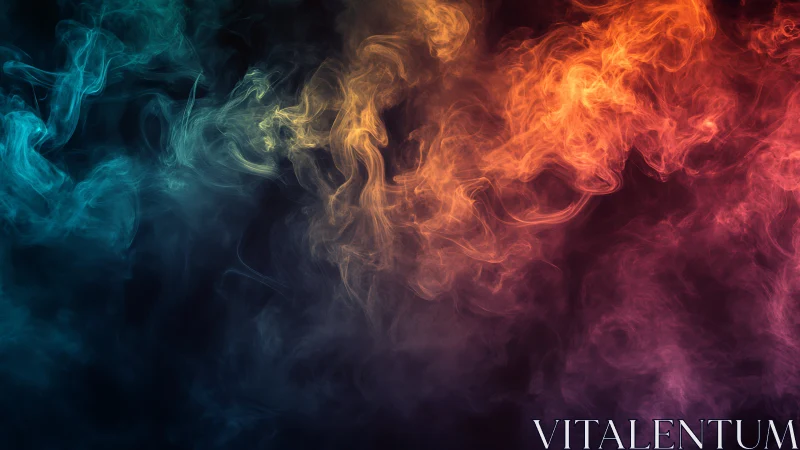 Soft swirling nebula of rainbow smoke and glowing color.