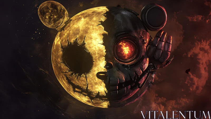 Hybrid lunar sphere merges molten surface and robotic structure