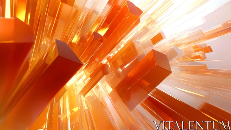 Dynamic burst of orange glass rectangles in abstract digital art. Dynamic burst of orange glass rectangles in abstract digital art.