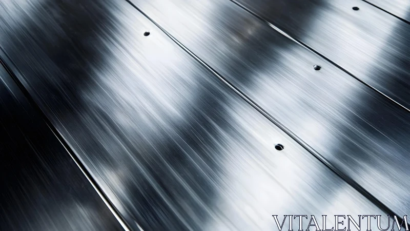 Brushed Metal Panels in Abstract Industrial Style with Reflections.